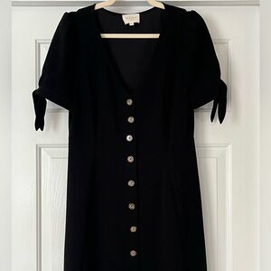 Sezane Vic Black Button-Down Dress